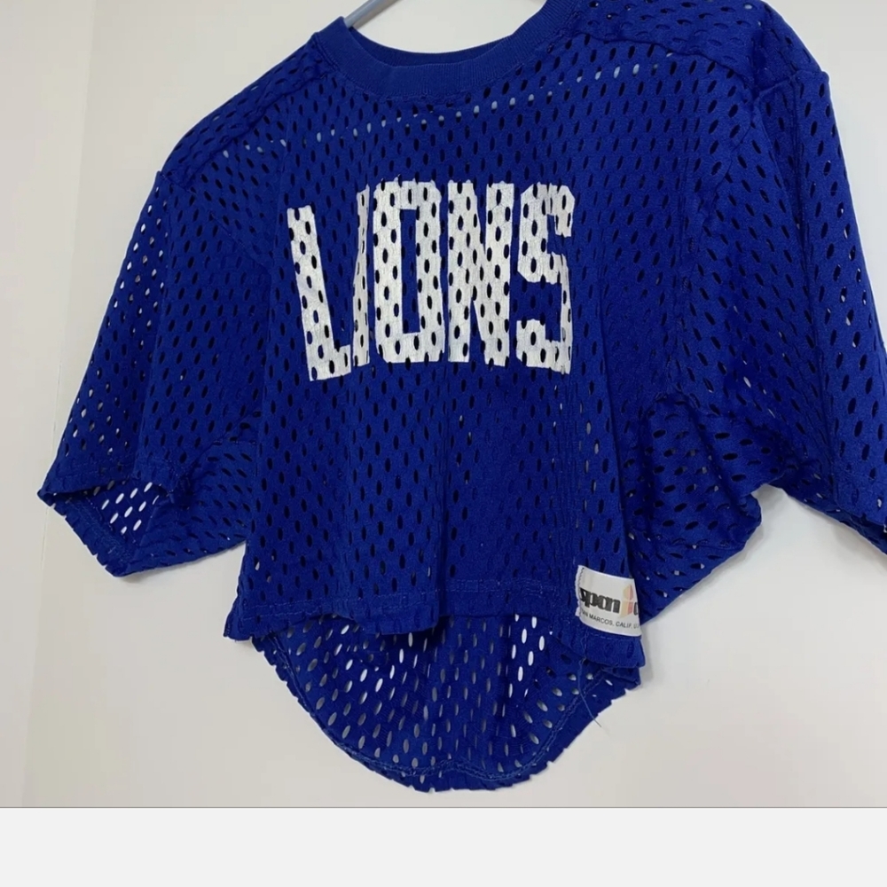 Vintage Mesh Spanjian Lions Jersey  S RARE HARD TO FIND DETROIT LIONS  NFL